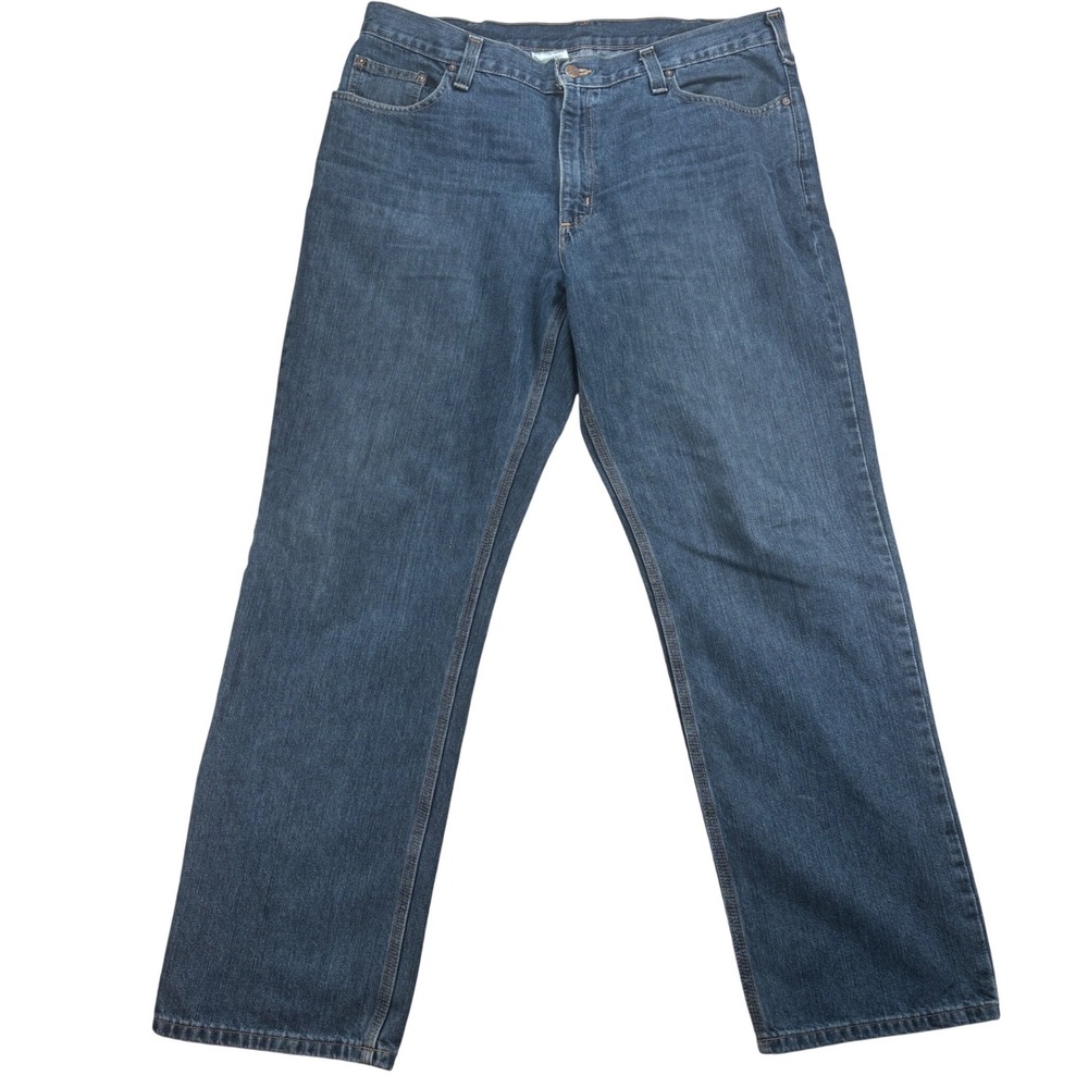 Carhartt Relaxed Fit Jeans Mens 38x32 Blue Denim Workwear Streetwear 101483